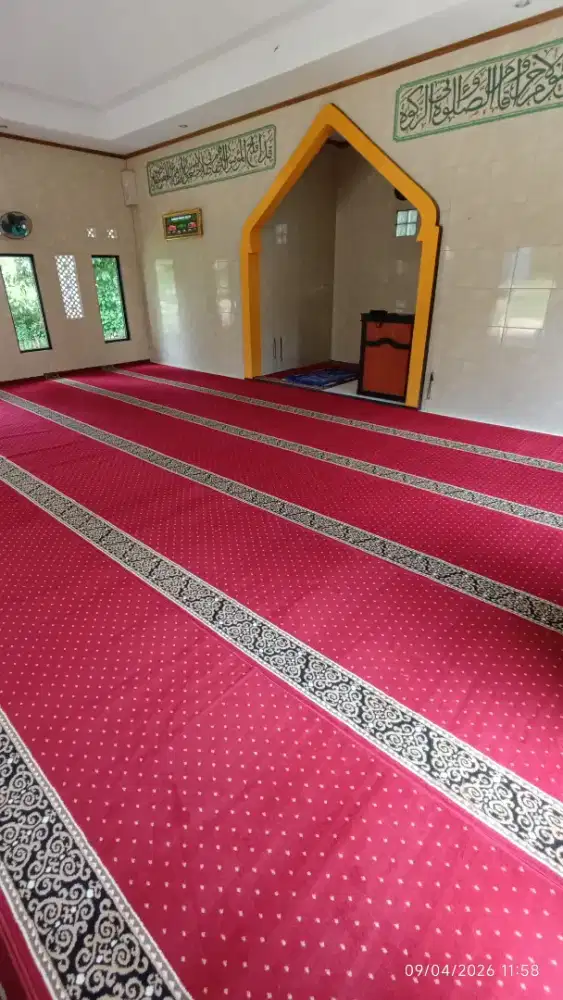 Tersedia Karpet sajadah Masjid import pembelian menyesuaikan kebutuhan
