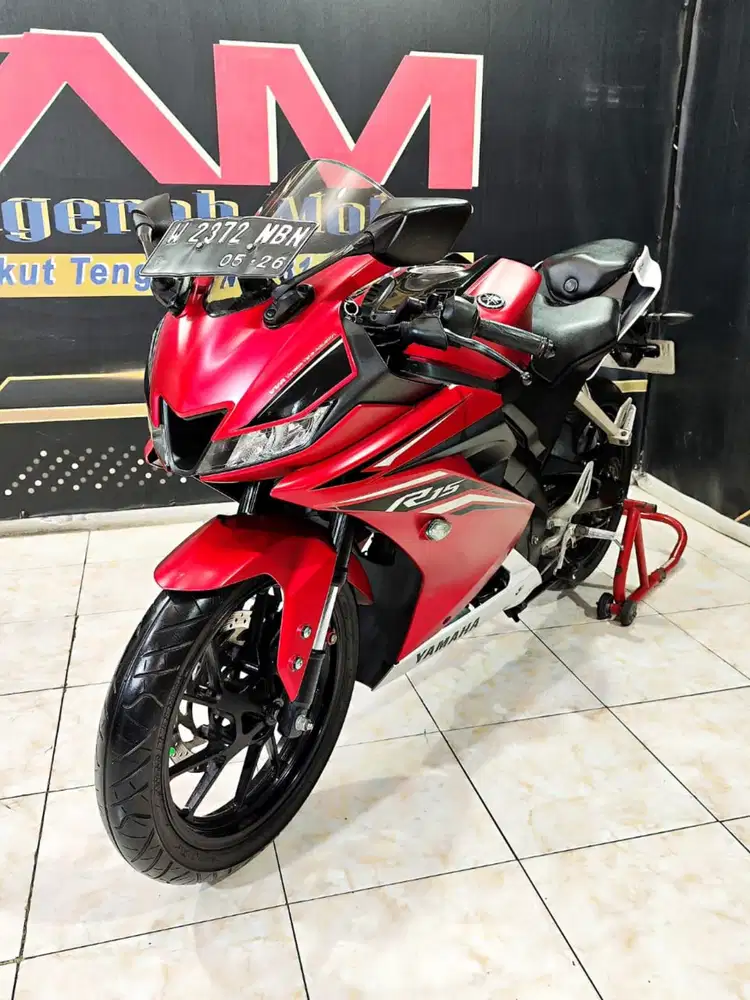 Super trabas Yamaha All New R15 155 VVA Th 2018 merah doff