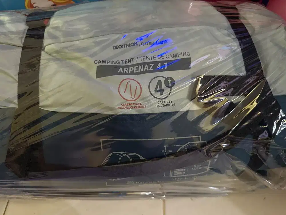 Tenda 4 Orang Arpenaz 4.1 Kondisi Mulus Jarang Pakai Full Set
