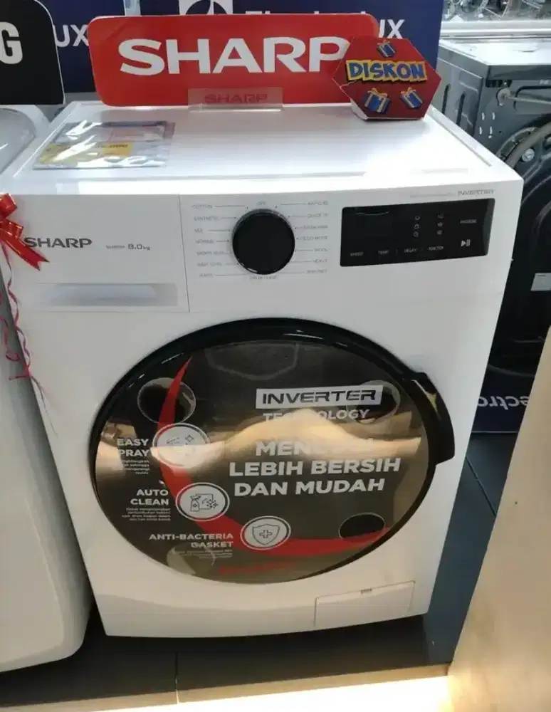 CICILAN DP 0% MESIN CUCI SHARP 8KG FRONT LOADING