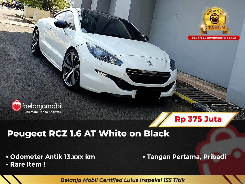 [ ODO ANTIK 13RB ] Peugeot RCZ 1.6 AT White on Black 2013/2014