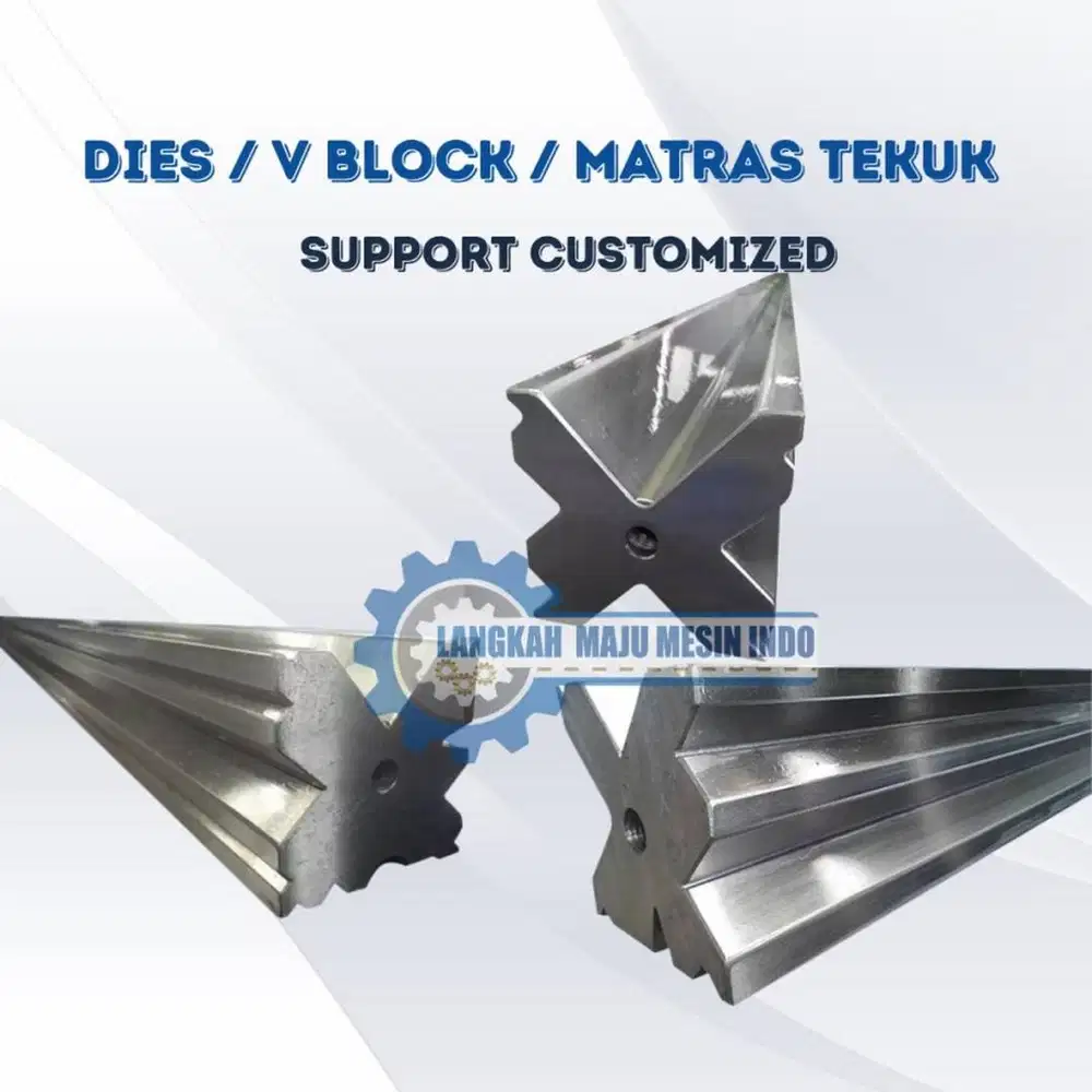 Matras Mesin Tekuk Low Dies Bending / V Block 4000mm x 110mm x 110mm
