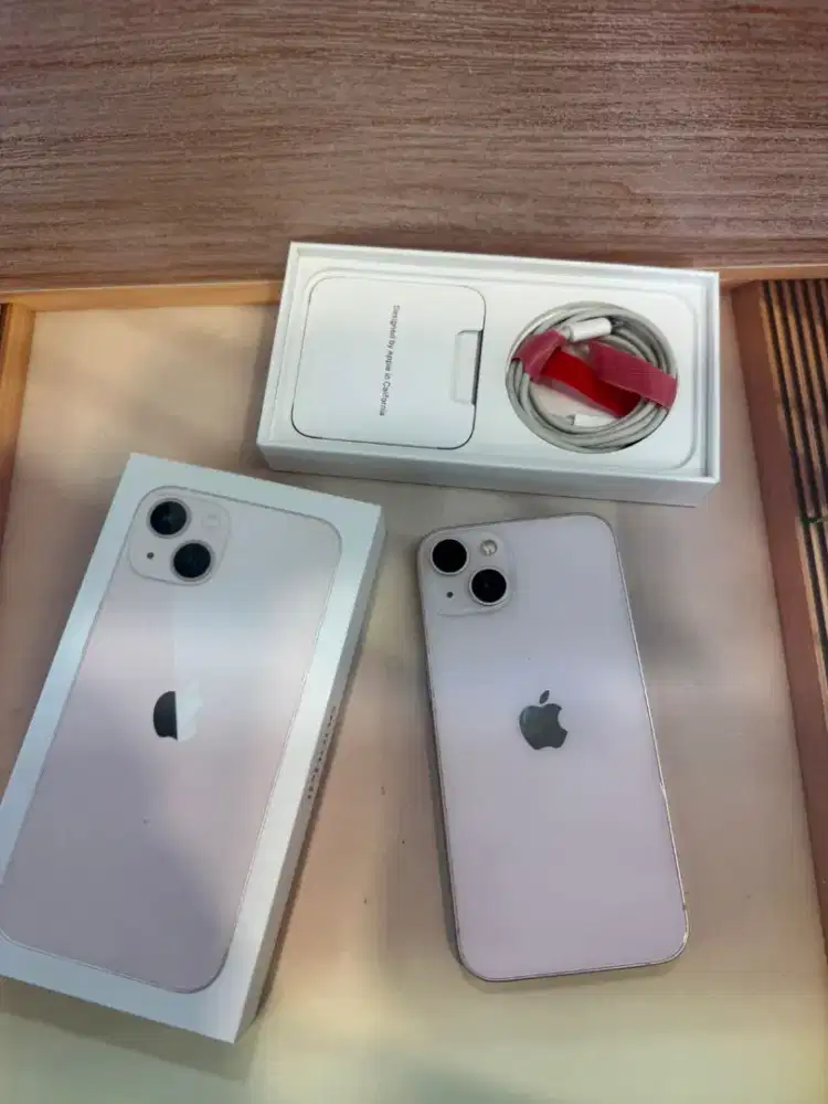 iPhone 13 256GB Pink Ex iBox BH 80% Lengkap
