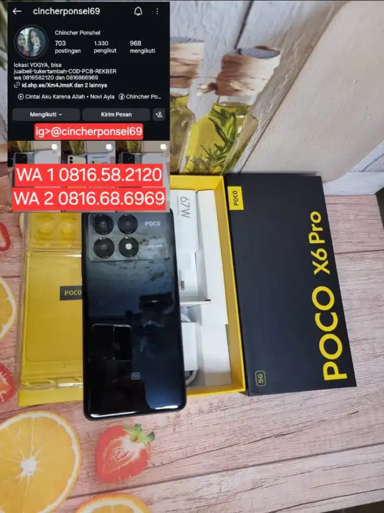Jual hp LIKENEW POCO X6 PRO 5G 12/512 istimewa