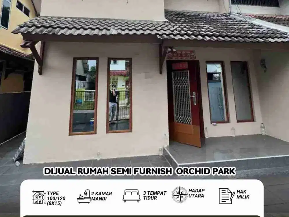 Dijual cepat rumah Semi furnish 1,5 Lantai Orchid pak batam center