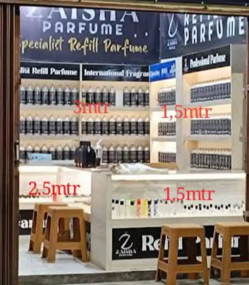 etalase untuk usaha parfume