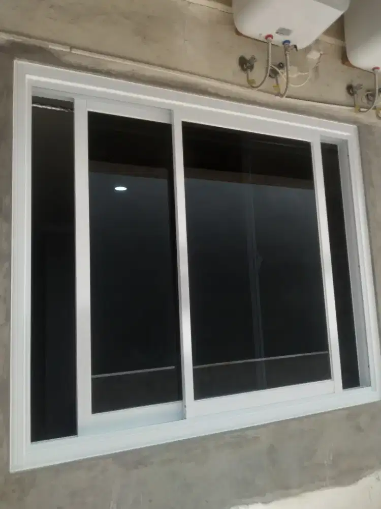 Jendela geser aluminium T120cm L120cm harga berikut pemasangan bs COD