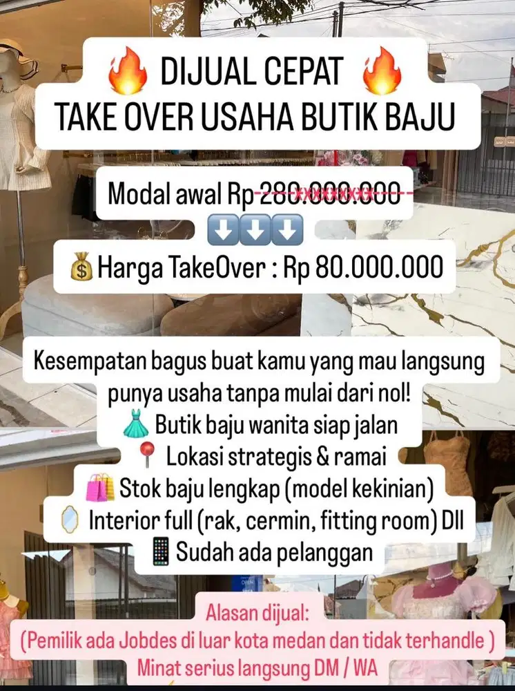 Take Over butik baju cewe