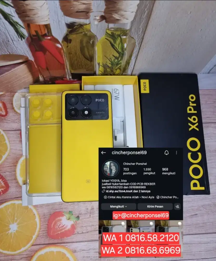 Jual hp POCO X6 PRO 12/512 5g istimewa original
