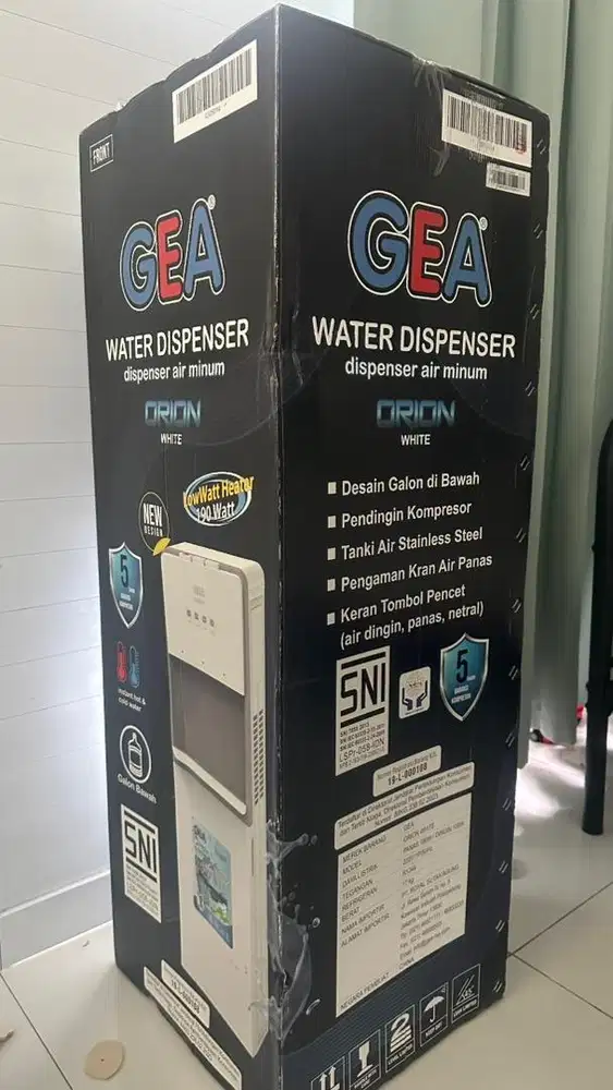 JUAL CEPAT: Dispenser GEA Orion White Galon Bawah - BARU/BNIB