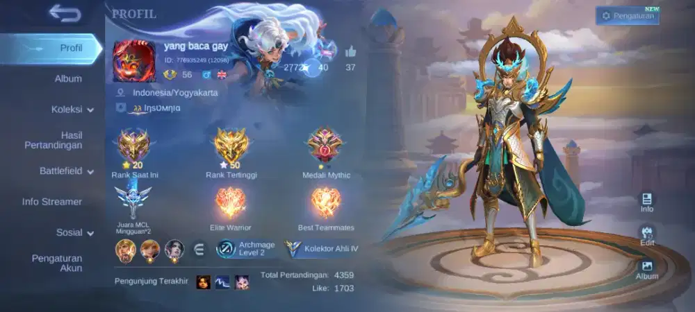 Jual Akun Mobile legends