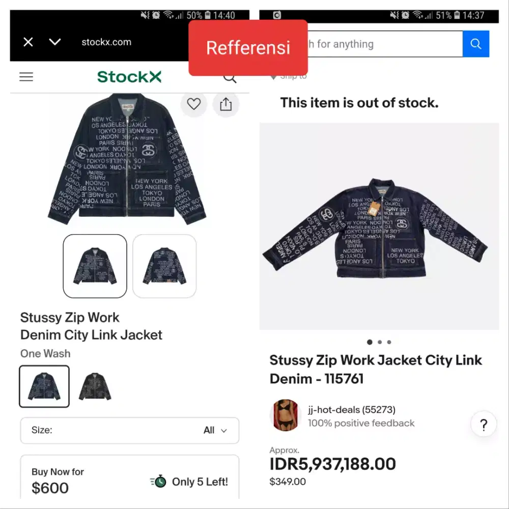 Auth stussy Denim Jacket