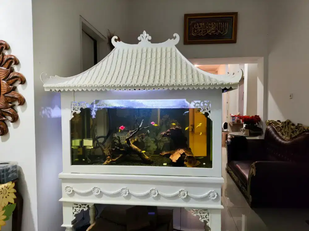 Aquarium Jati ukir