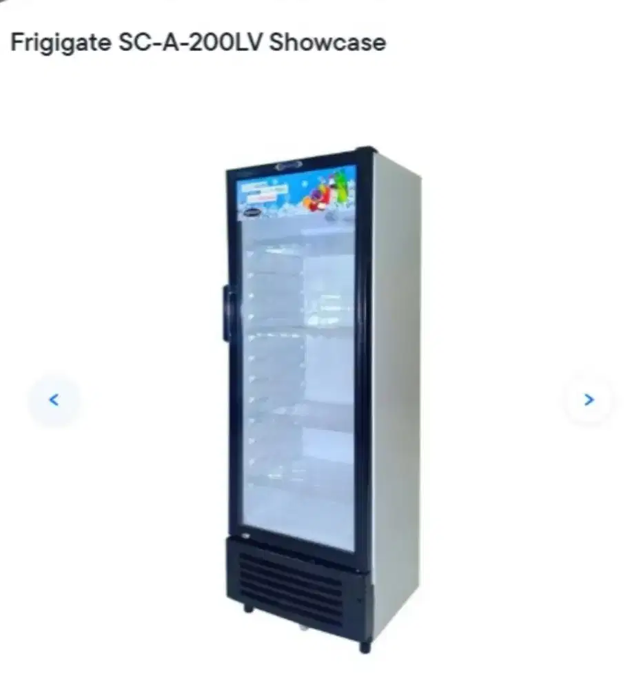 Dijual showcase merk frigigate 200 L