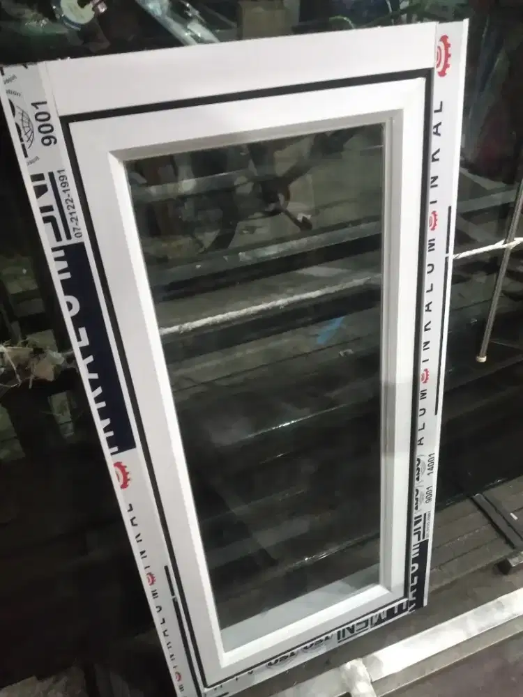 Jendela alumunium T120cm L50cm free ongkir COD tanpa pemasangan