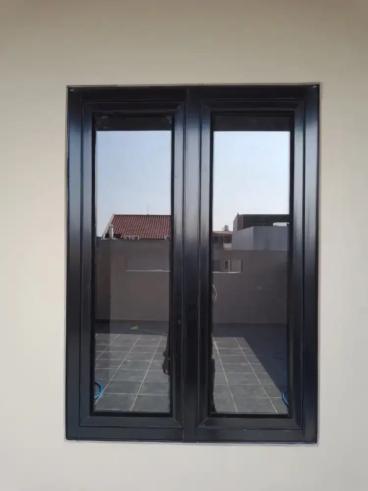 Jendela aluminium T150cm L120cm harga unit plus pemasangan bisa COD