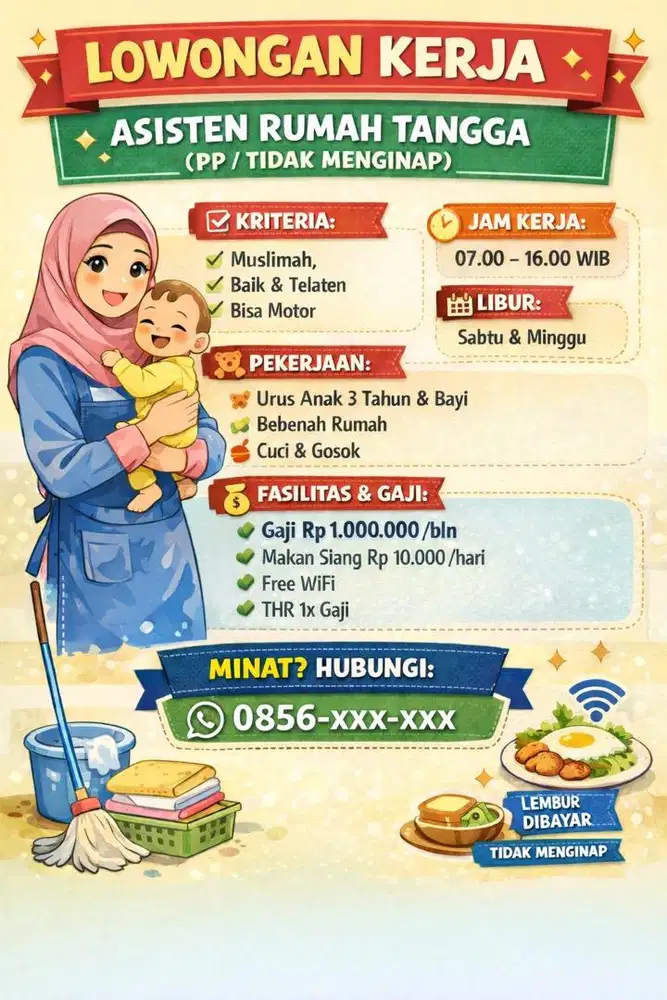 Lowongan kerja ART/Momong/Pengasuh