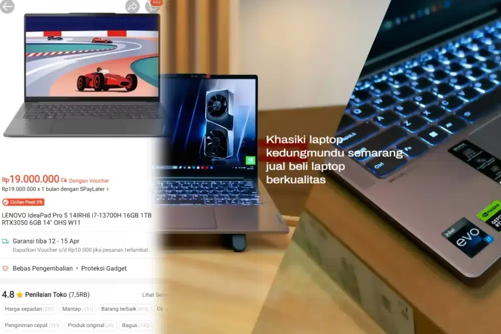 idepad 5i Pro gaming i7 13700H 2.5K RTX3050 6GB