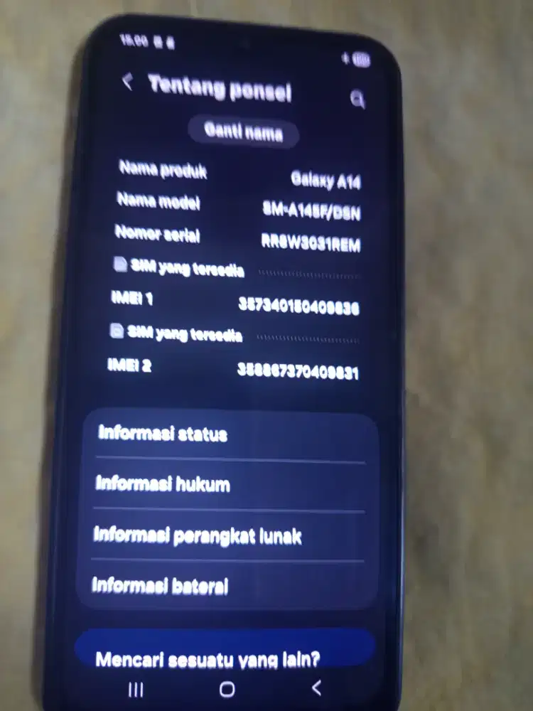Samsung a18 second