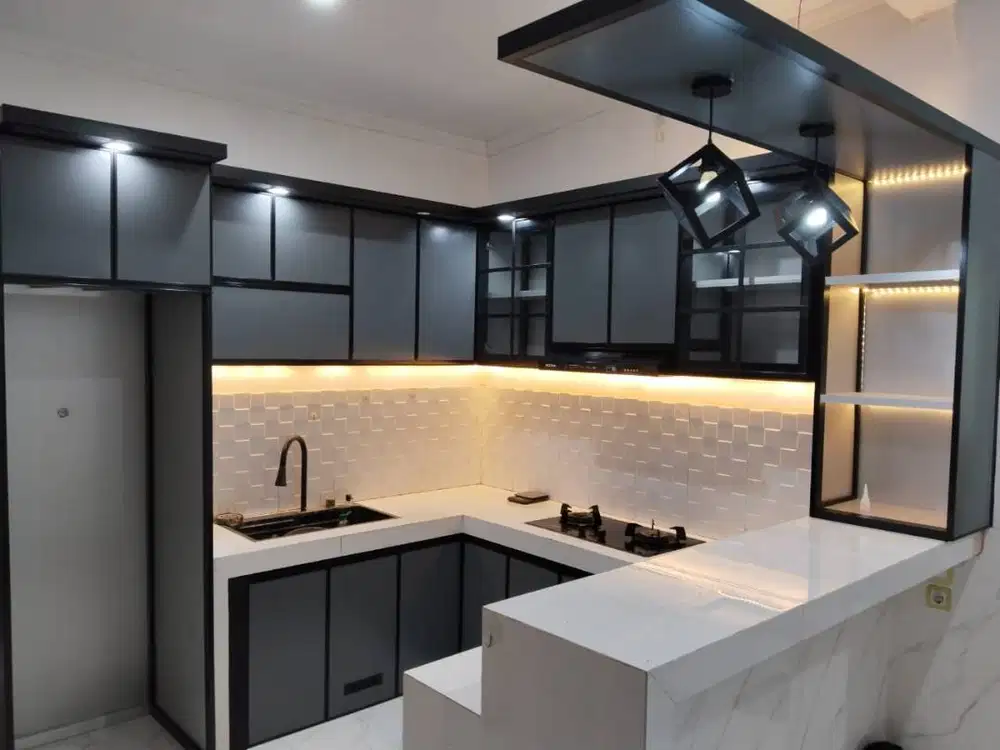 Kitchen set minimalis almunium acp. kabupaten kebumen.