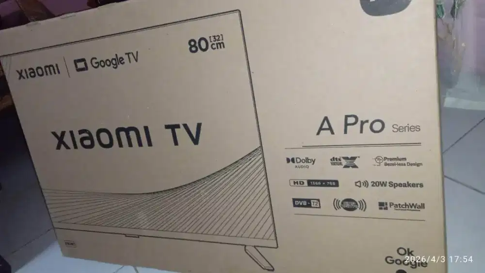 Google TV merk XIAOMI ukuran 32 inch (fullset)