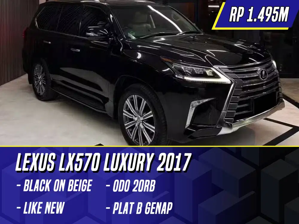Lexus LX570 Luxury 2017 Black on Beige Hitam LX 570