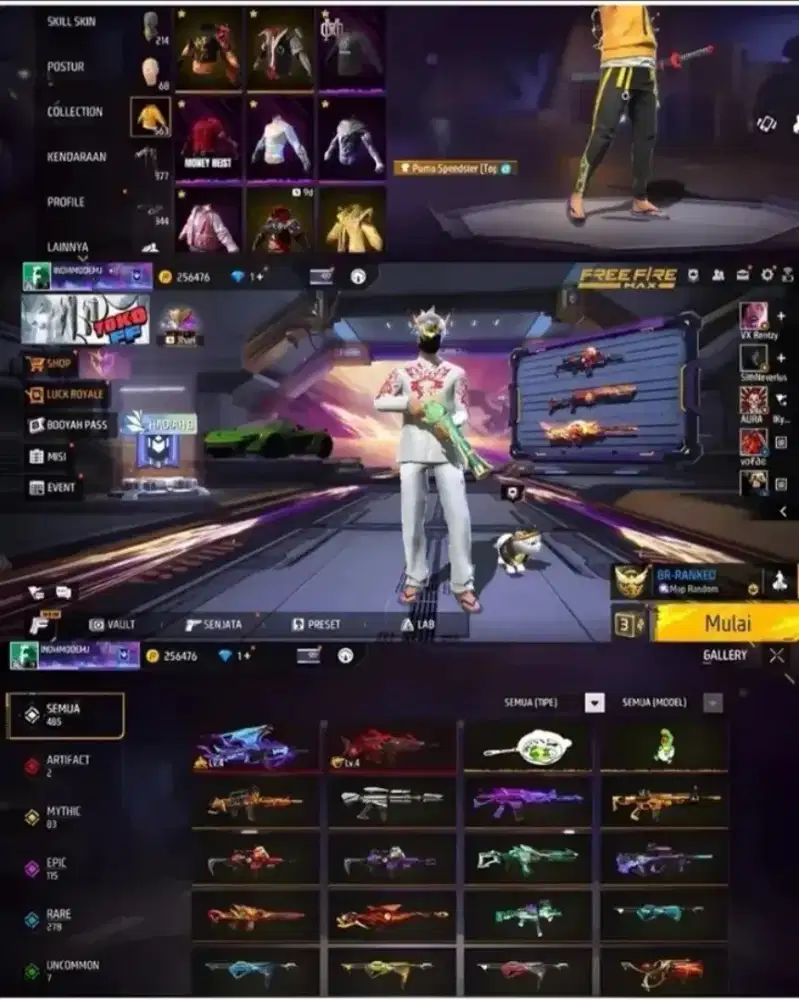 Jual akun Fre Fire Murah Meriah