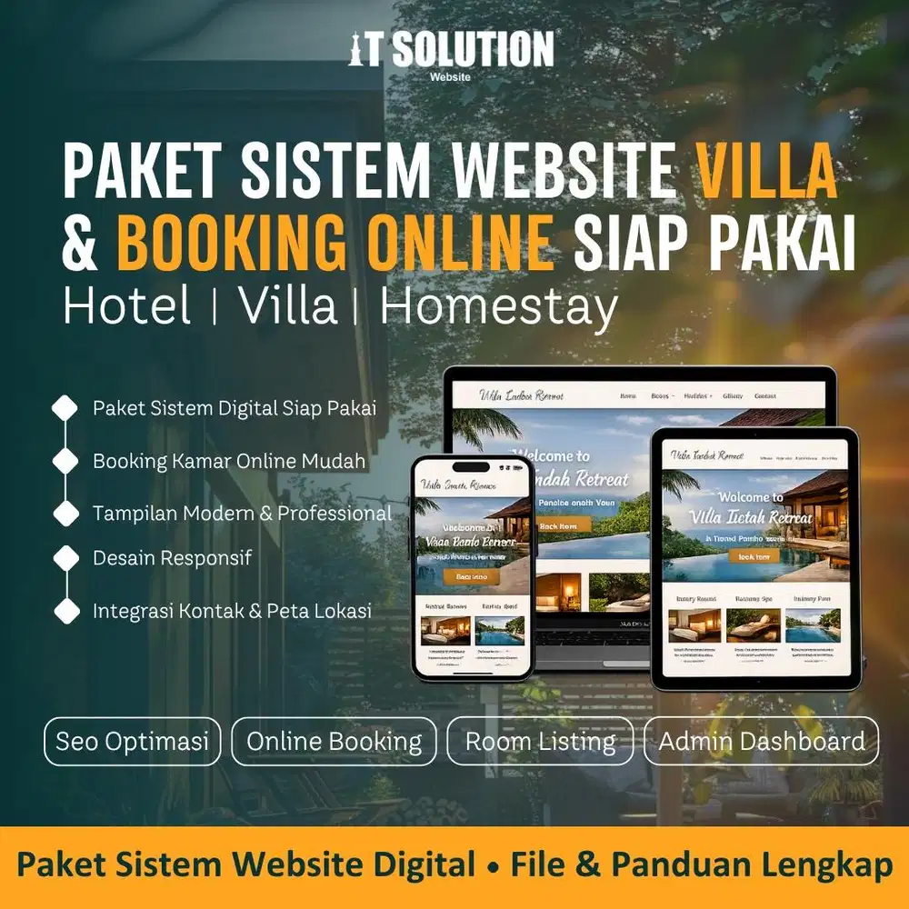 Pembuatan Website Homestay dan Villa Custom