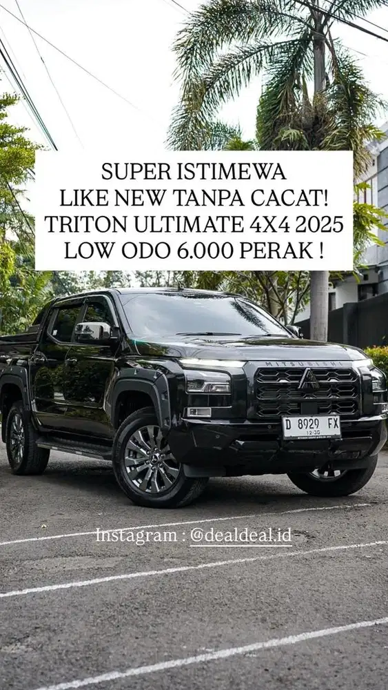 MITSUBISHI TRITON ULTIMATE 2025 4x4 DOUBLE CABIN LOW KM PLAT D