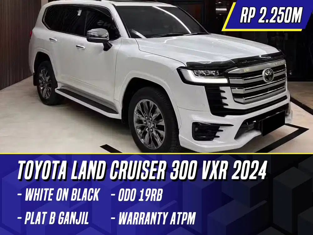 Toyota Land Cruiser 300 VXR 2024 White on Black Putih LC300 LC 300VXR