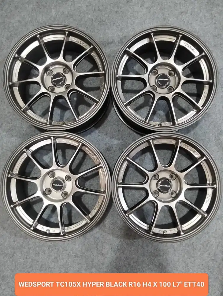 DIJUAL VELG WEDSSPORT R16 HYPER BLACK + BAN