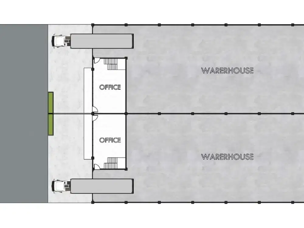Disewa Gudang Luas 888 M Ada Office Akses Container 40Ft di Legok Tangerang