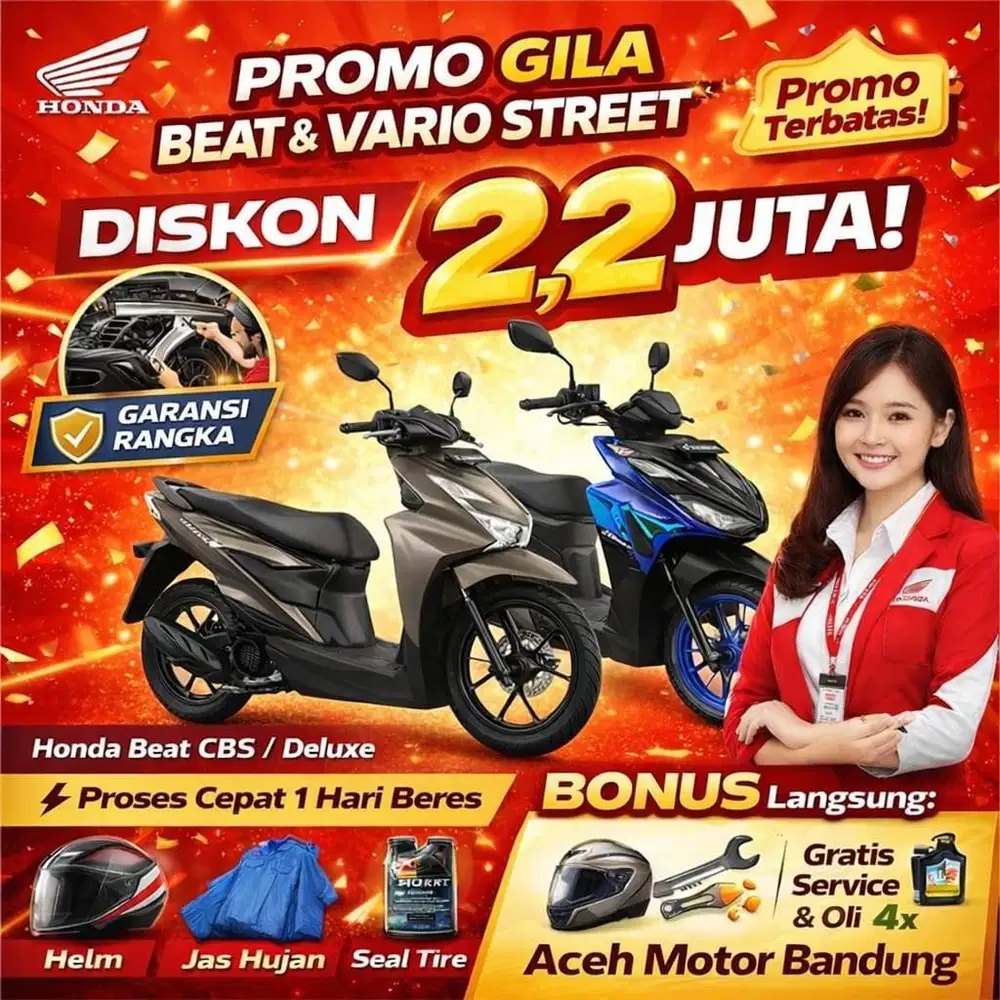 [MOTOR BARU] PROMO GILA BEAT & VARIO 125 STREET
