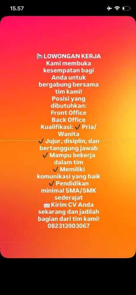 DI BUKAK LOWONGAN SEKITARAN MEDAN