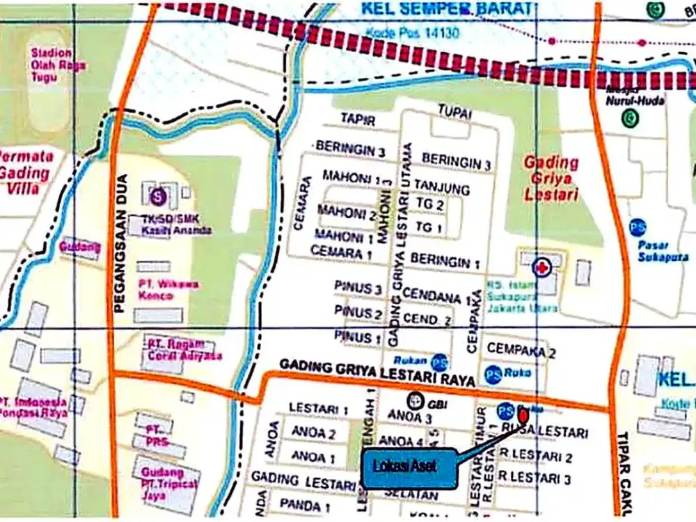 Lelang Ruko 4 Lantai Gading Griya Lestari Cilincing – Lokasi Komersil, Akses Jalan 12 m, Cocok Usaha & Investasi