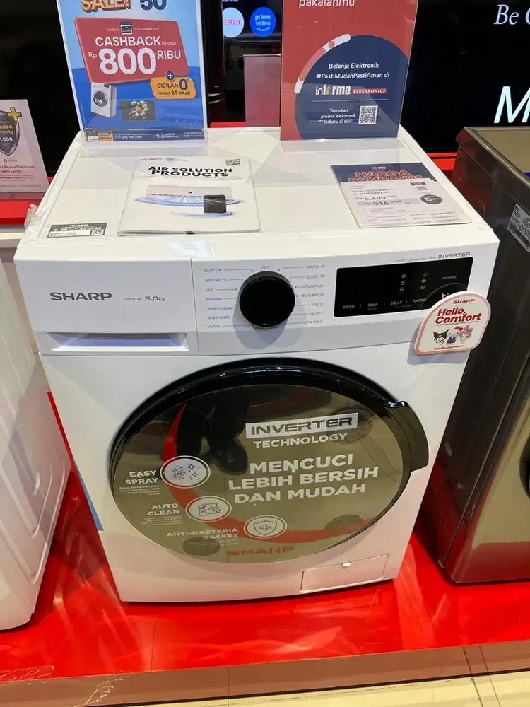 WM FRONT LOAD SHARP 8kg