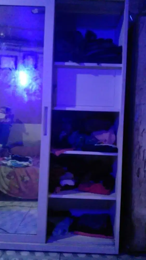 di jual cepat edisi pindah rumah lemari pakaian 2 pintu full kaca