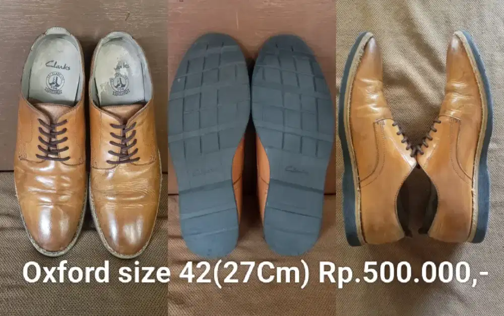 Sepatu kulit coklat formal pantofel size 42