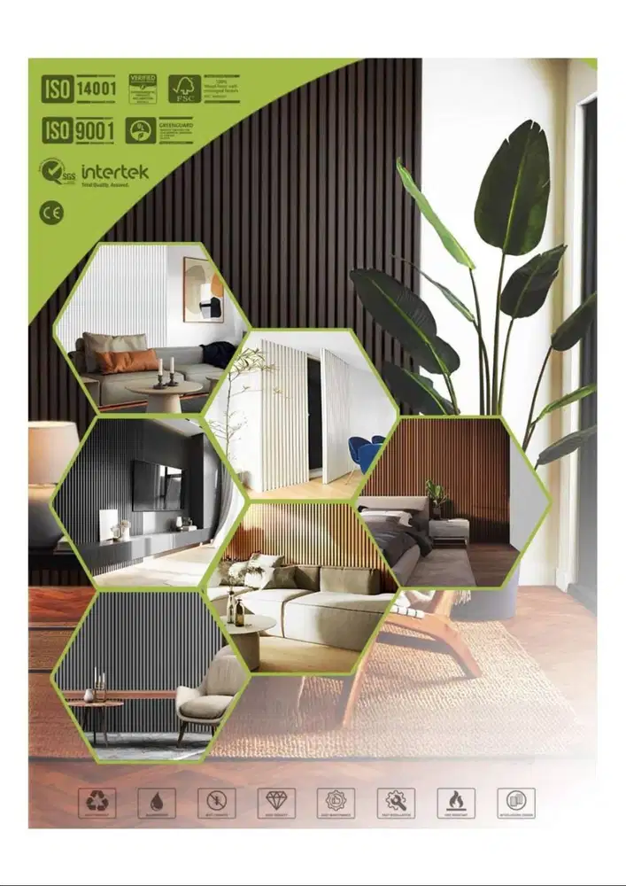 WPC Wallpanel Dinding / Wallboard Aesthetic Dekorasi Rumah Mewah