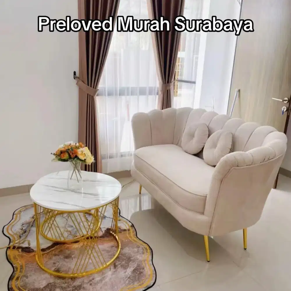 Sofa Cream Aesthetic FREE Meja