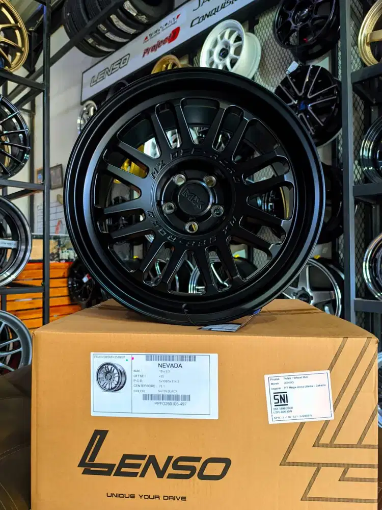 Lenso Nevada R18 PCD 5x108/114 lbr 8.5 et 35 satin black