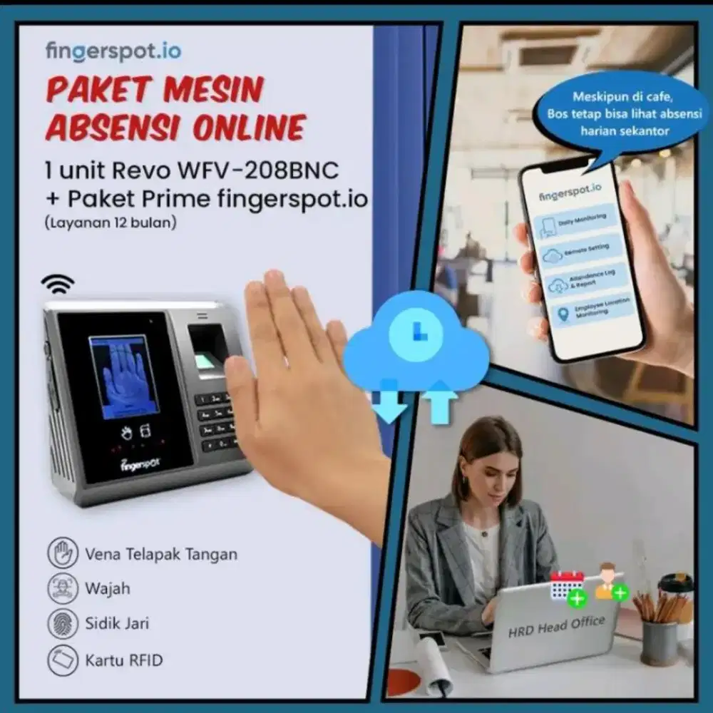 Mesin Absensi Revo W-208BNC