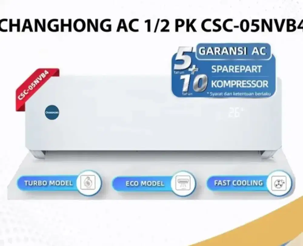 Promo bunga 0% AC 1/2 Pk Changchong