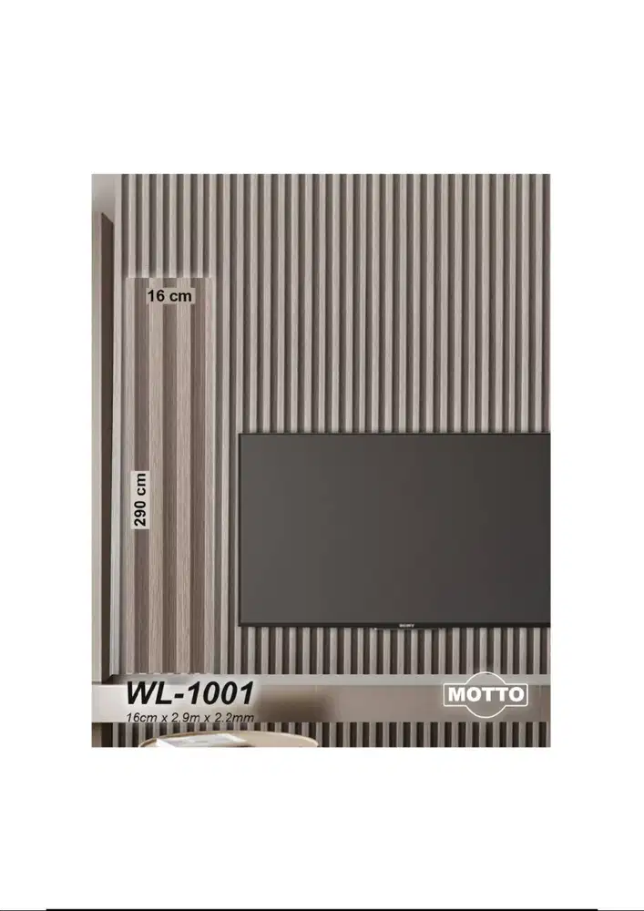 2.9M WOOD PANEL WPC KISI KISI KAYU WALL PANEL PVC MOTIF KAYU WALLPANEL