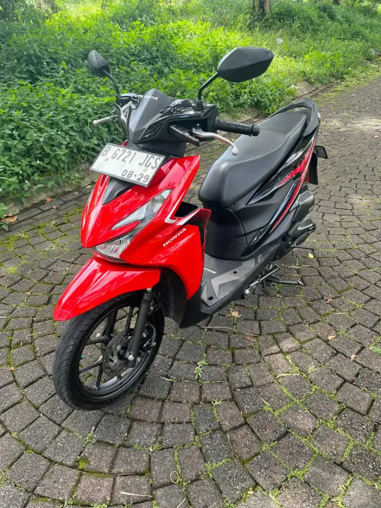 Beat LED Cbs Gen 2 Merah Hitam Glossy