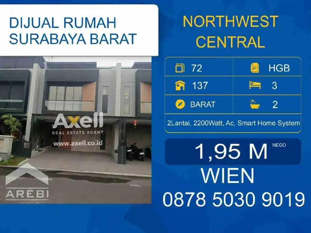 Rumah Citraland Northwest Central Dijual