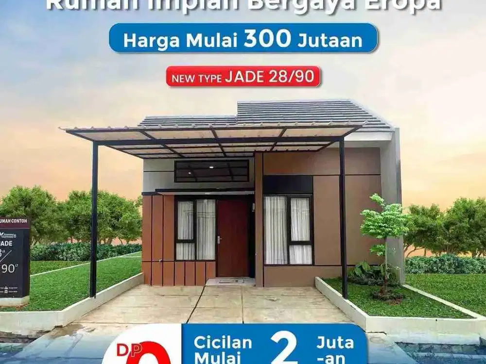 Rumah 300JT-an dekat BSD angsuran 2JTan Flat