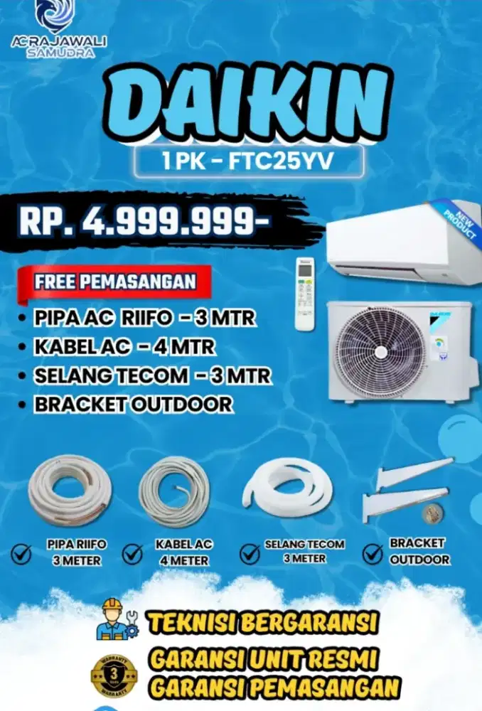 Ac Daikin 1 pk standart