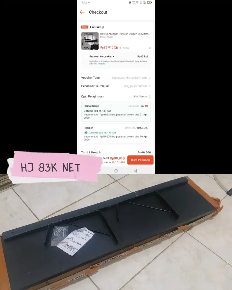 Rak gantungan pakaian