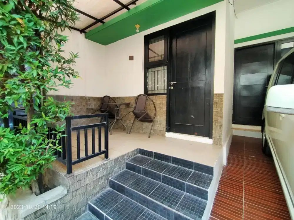 Rumah 2 Lantai Hadap Timur (Matahari Pagi) Dlm Cluster Nyaman di Cireundue Dekat Lab School Cireundue